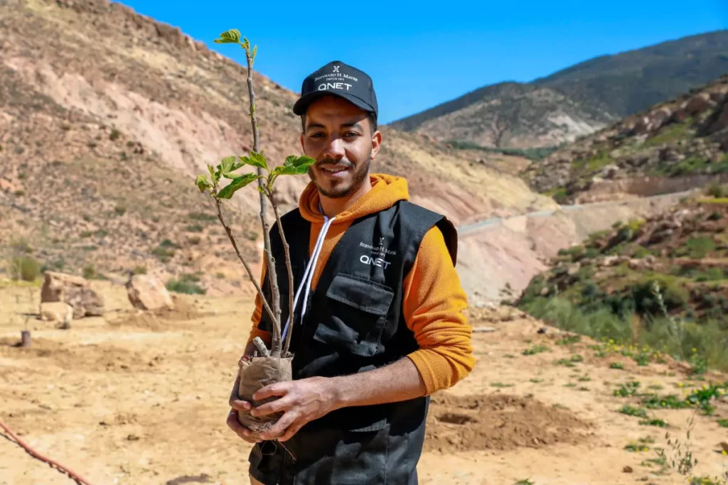 Bernhard H. Mayer tree planting activity in Morocco